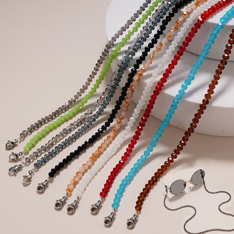 Sunglass Retainer Cord - Kryształowy łańcuszek do okularów dla kobiet